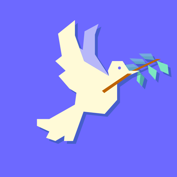 Dove with olive branch