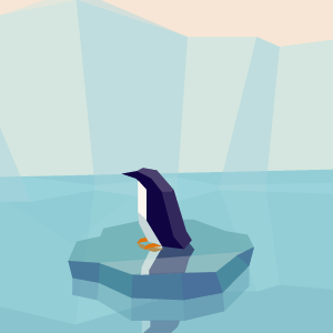 Penguine on Iceberg
