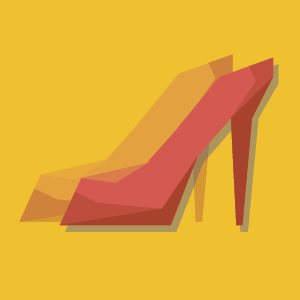 High heeled shoe